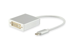 Equip Adapter USB-C->DVI-I(24+5) St/Bu 2K/ 60Hz 0.15m PVC