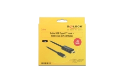 DELOCK USB Kabel C -> HDMI-A 4K 30Hz St/St 1.00m sw