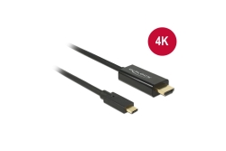 DELOCK USB Kabel C -> HDMI-A 4K 30Hz St/St 2.00m sw