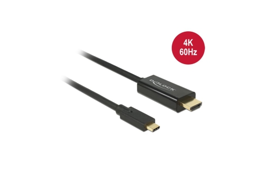 DELOCK USB Kabel C -> HDMI-A 4K 60Hz St/St 1.00m sw