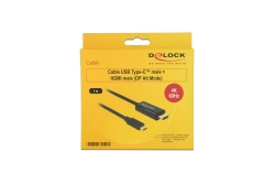 DELOCK USB Kabel C -> HDMI-A 4K 60Hz St/St 1.00m sw
