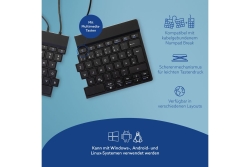 R-Go Tastatur Split Break DE-Layout verkabelt schwarz