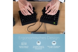 R-Go Tastatur Split Break DE-Layout verkabelt schwarz
