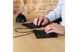 R-Go Tastatur Split Break US-Layout verkabelt schwarz