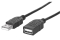 MANHATTAN USB 2.0 Verlängerungskabel 1m A-Stecker/A-Buchse