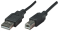 MANHATTAN USB 2.0 Anschlußkabel 0,5m A-Stecker/B-Stecker