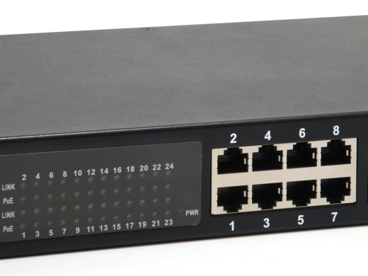 LevelOne PoE+Switch 24xGE PoE 630W 19 unmanaged Metall