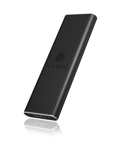 Geh. IcyBox USB 3.0 1,8 M.2 SATA SSD -> Aluminium sw retail
