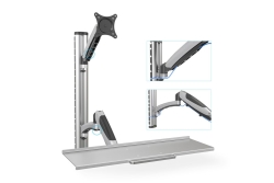 DIGITUS WAH 17-27 1TFT 2Gelenke silber Max. 6KG
