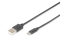 DIGITUS USB 2.0 Anschlusskabel Typ A -mikro B St/St 1,8m, sw