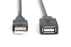 DIGITUS USB 2.0 Verlängerungskabel Aktiv Typ A -A 10m schwar