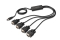DIGITUS USB 2.0 Anschlusskabel 2.0 -4x RS232 Kabel 1.5m, sw