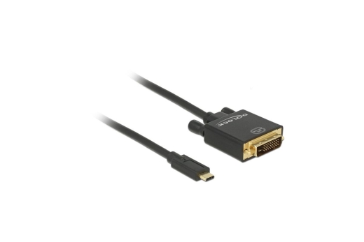 DELOCK USB-Kabel Typ C -> DVI(24+1) St/St 4K 30 Hz 2,0m sw