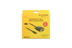 DELOCK USB-Kabel Typ C -> DVI(24+1) St/St 4K 30 Hz 2,0m sw