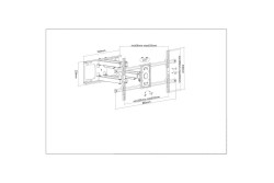 MANHATTAN Wandhalterung Universal 37-90/75kg neigbar schw.
