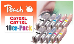 Peach Patrone Canon PGI-570XL/CLI-571XL Multi-10-Pack komp