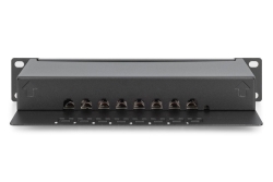 DIGITUS Patchpanel 1HE 8-Port Cat6 ClassE geschirmt schw.