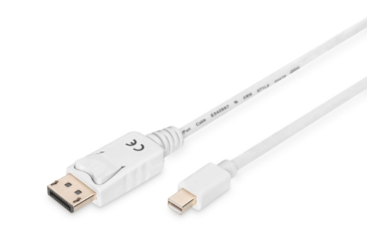 DIGITUS DisplayPortKabel miniDP -> DPort St/St 3m 1.1a weiß Polybeutel