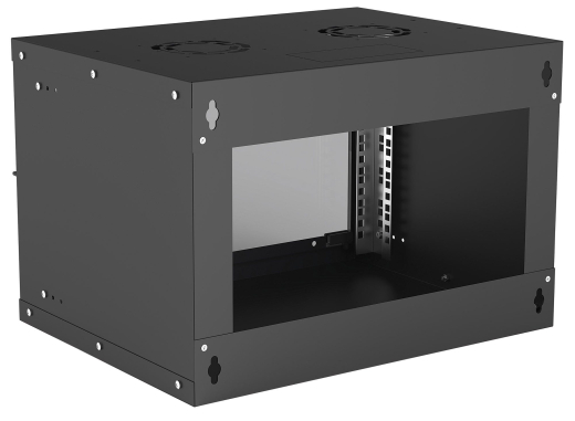 INTELLINET Wandverteiler 19 6 HE 540x400 Flatpack schwarz