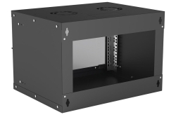 INTELLINET Wandverteiler 19 6 HE 540x400 Flatpack schwarz