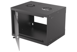 INTELLINET Wandverteiler 19 6 HE 540x400 Flatpack schwarz