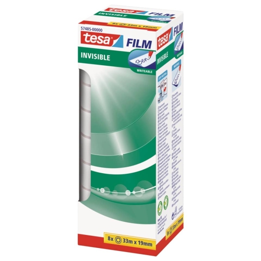 Klebefilm matt-unsichtbar - beschriftbar, 19 mm x 33 m, 8 Rollen