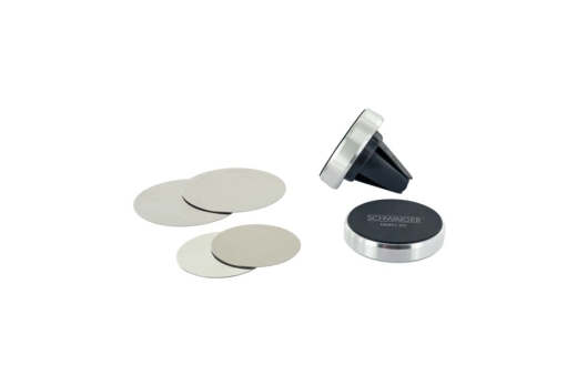 Schwaiger SET Magnethalterungen 6-teilig Aluminium Silber