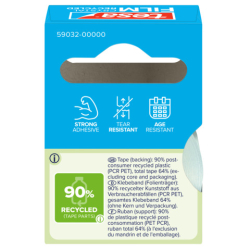 Klebefilm PET Eco & Crystal - 19mm x 10m, kristallklar