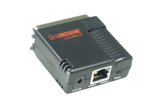 Longshine Printserver 10/100 1x Parallel small/WEB Managem.