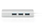 DIGITUS USB Adapter USB3.0/C -> GB Ethernet+3-Port-Hub weiss