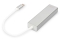 DIGITUS USB Adapter USB3.0/C -> GB Ethernet+3-Port-Hub weiss