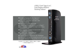 Club3D 4K Dockingst.60Hz USB3 ->6xUSB3/2xDP/LAN/Audio bl. retail