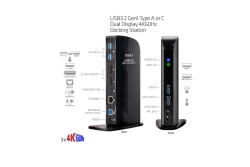 Club3D 4K Dockingst.60Hz USB3 ->6xUSB3/2xDP/LAN/Audio bl. retail