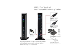Club3D 4K Dockingst.60Hz USB3 ->6xUSB3/2xDP/LAN/Audio bl. retail