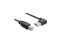 DELOCK Easy-USB-Kabel 2.0 A(gewinkelt re/li) -> B 0.5m schw