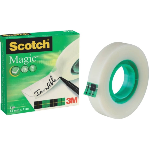 Klebeband Magic™ 810, Zellulose Acetat, unsichtbar, beschriftbar, 33 m x 12 mm