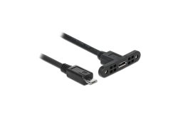 DELOCK USB-Kabel 2.0 Micro B -> Micro-B Bu/St Einbau 0