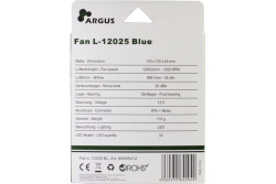 Inter-Tech Lüfter 120*120*25 ARGUS L-12025 BL, blau