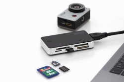 DIGITUS Card Reader USB3.0, extern, schwarz-silber