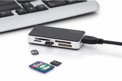 DIGITUS Card Reader USB3.0, extern, schwarz-silber
