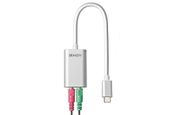 LINDY Konverter USB Typ C auf 3.5mm Audio und Mikrofon