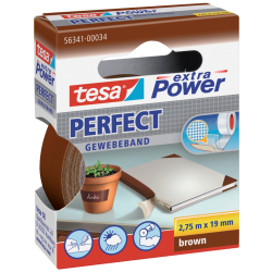 Gewebeklebeband extra Power Perfect - 2,75 m x 19 mm, braun