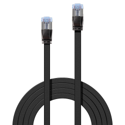 LINDY Patchkabel Cat6A U/FTP Flachband schwarz 10m