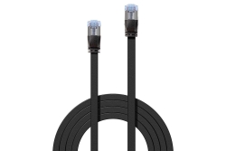 LINDY Patchkabel Cat6A U/FTP Flachband schwarz 10m