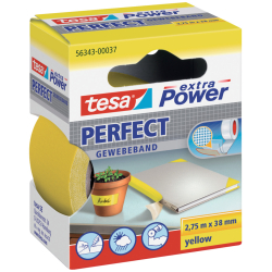 Gewebeklebeband extra Power Perfect - 2,75 m x 38 mm, gelb