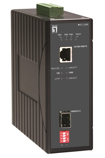 LevelOne Media Konverter RJ45->SFP GE IP30 Industrial