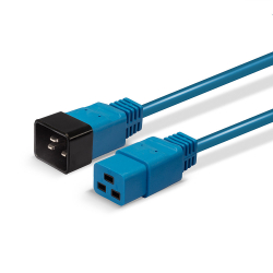 LINDY IEC-Netzverlängerung C19 auf C20 blau 3m...