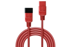 LINDY IEC-Netzverlängerung C19 auf C20 rot 2m extern...