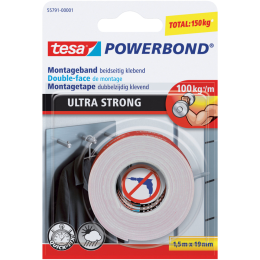 Montageband Powerbond® - 19 mm x 1,5 m, extra stark