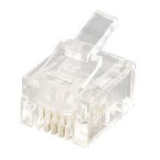 Equip Telefon-Stecker RJ11/6P4C ungeschirmt 100Stk transp.